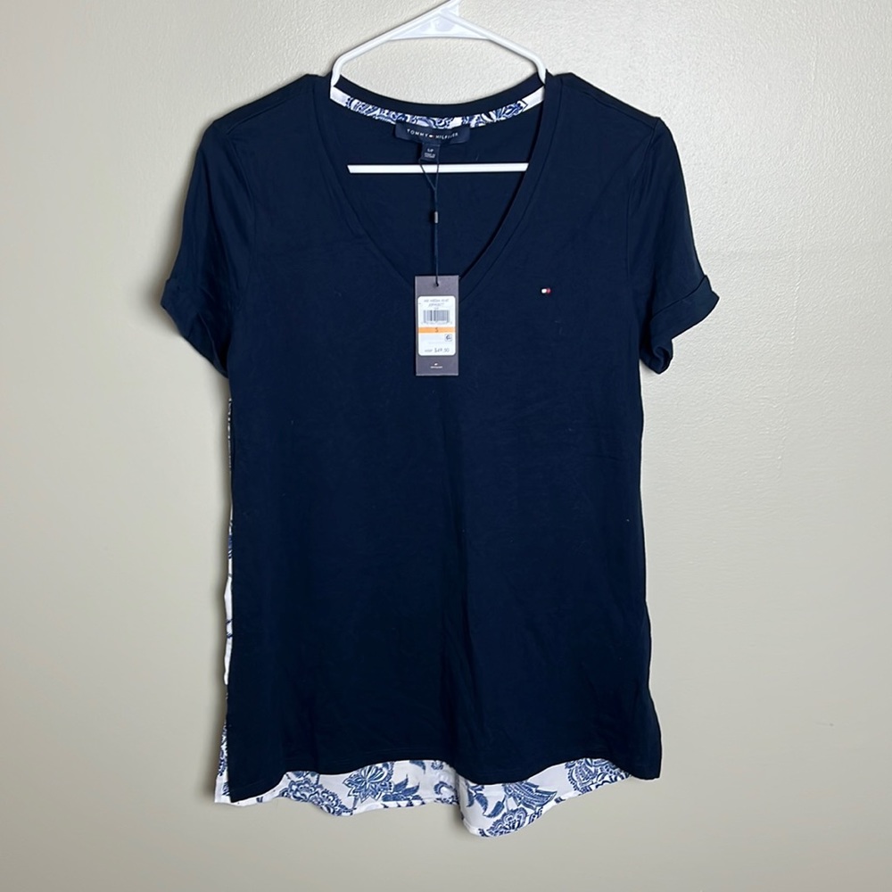 NWT Women’s size small Tommy Hilfiger navy blue shirt
